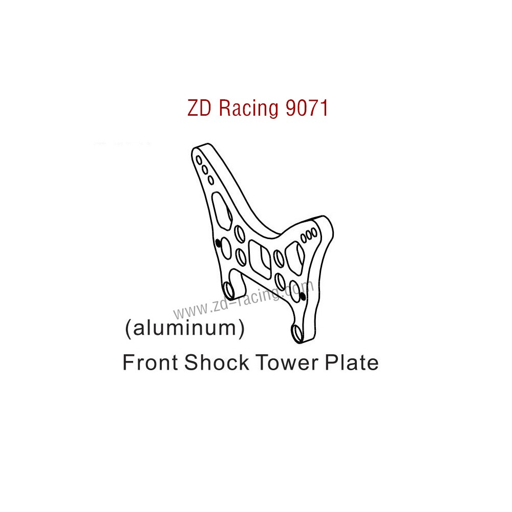 ZD Racing 9071 Parts Front Shock Tower Plate Aluminum 9027