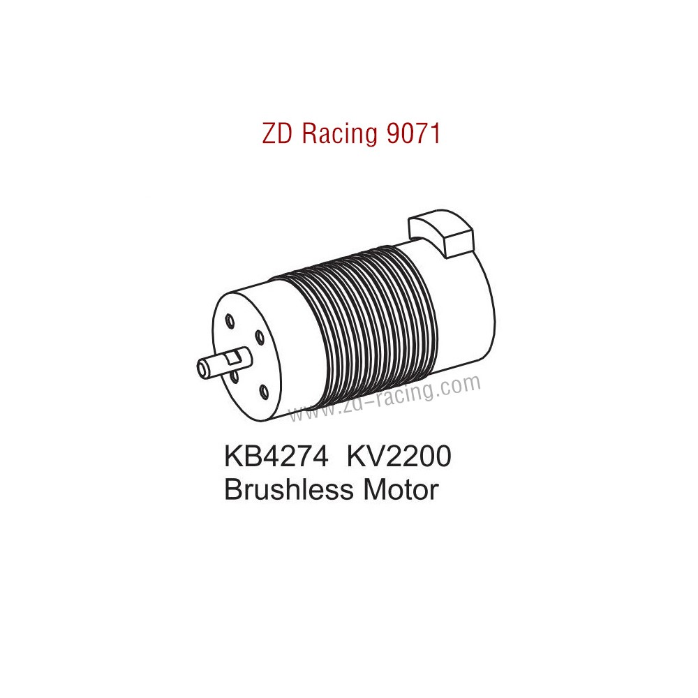 ZD Racing 9071 Upgrade Parts KB4274 KV2200 Brushless Motor 8297