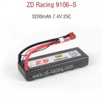 ZD Racing 9106S Parts Lipo Battery 3200mAh 7.4V 25C 7288