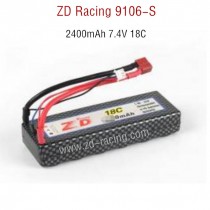 ZD Racing 9106S Parts Lipo Battery 2400mAh 7.4V 18C 7384