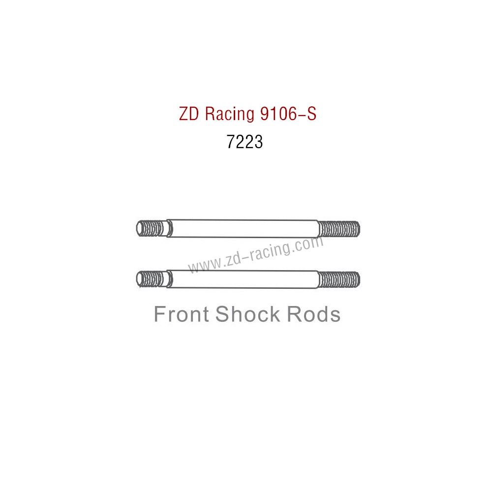 ZD Racing 9106S Parts Front Shcck Rods 7223