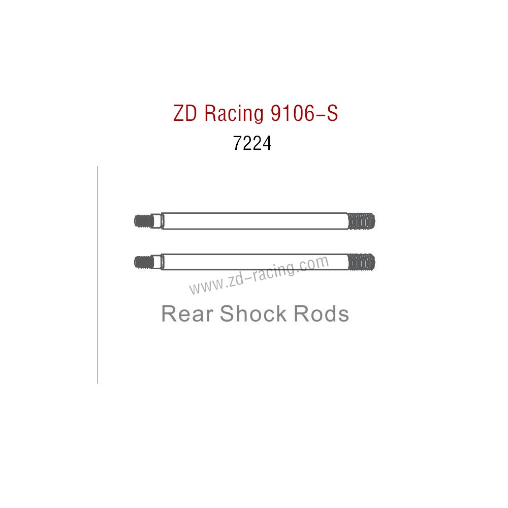 ZD Racing 9106S Parts Rear Shock Rods