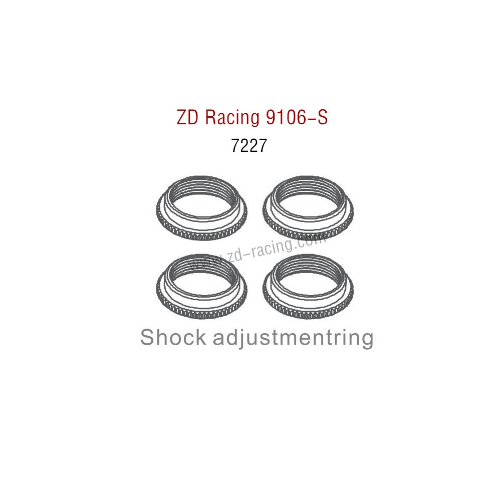 ZD Racing 9106S Parts Shock Adjustmentring 7227