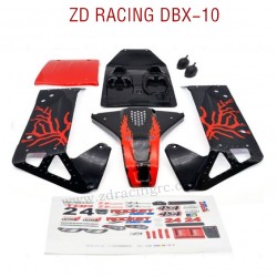 ZD RACING DBX-10 RC Car Parts Body Shell 7534 red