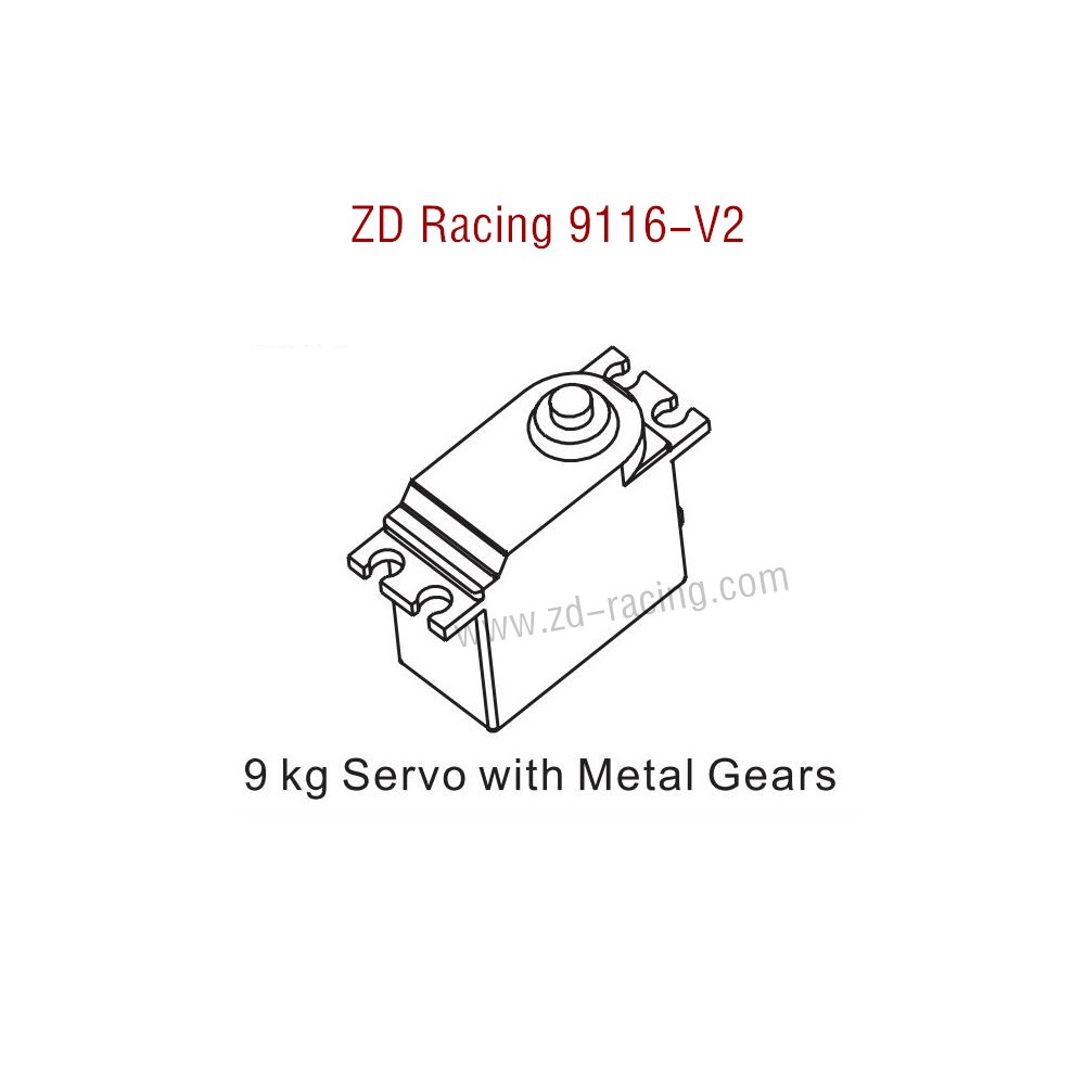 ZD Racing 9116-V2 Parts 9KG Servo with Metal Gears 8096