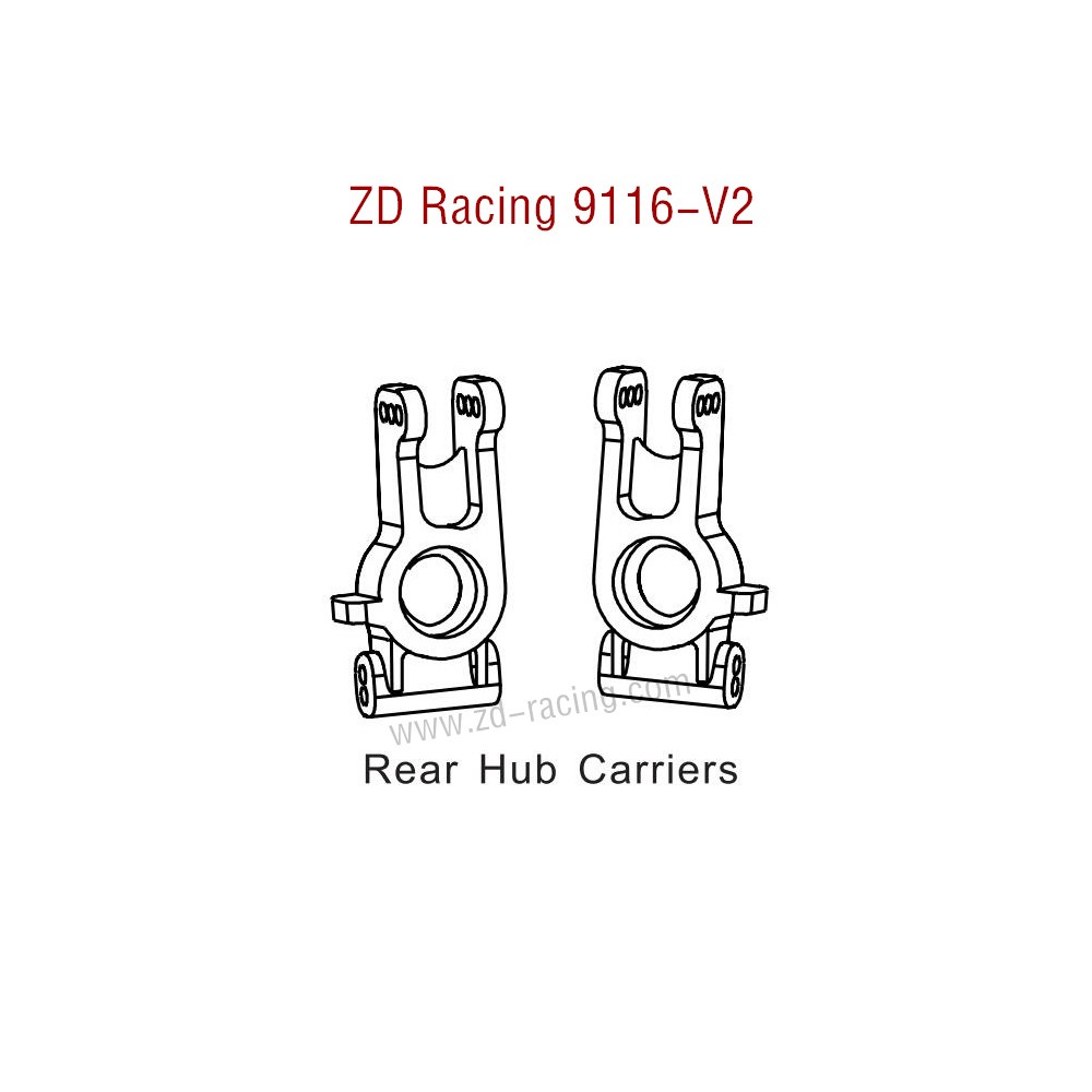 ZD Racing 9116-V2 Parts Rear Hub Carriers 8136