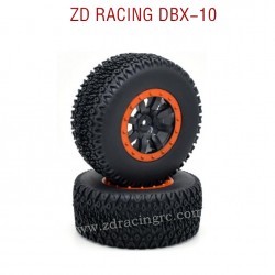 ZD RACING DBX-10 RC Car Parts Brushed wheels tire set 7542 orange