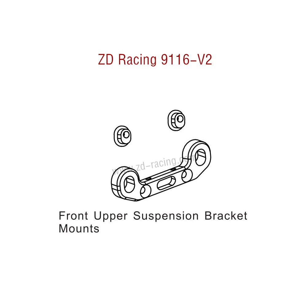 ZD Racing 9116-V2 Parts Front Upper Suspension Bracket Mounts 8139