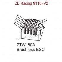 ZD Racing 9116-V2 Parts 80A Brushless ESC 8268