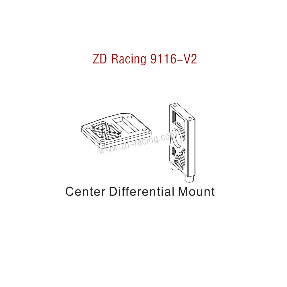 ZD Racing 9116-V2 Parts Center Differential Mount 8428