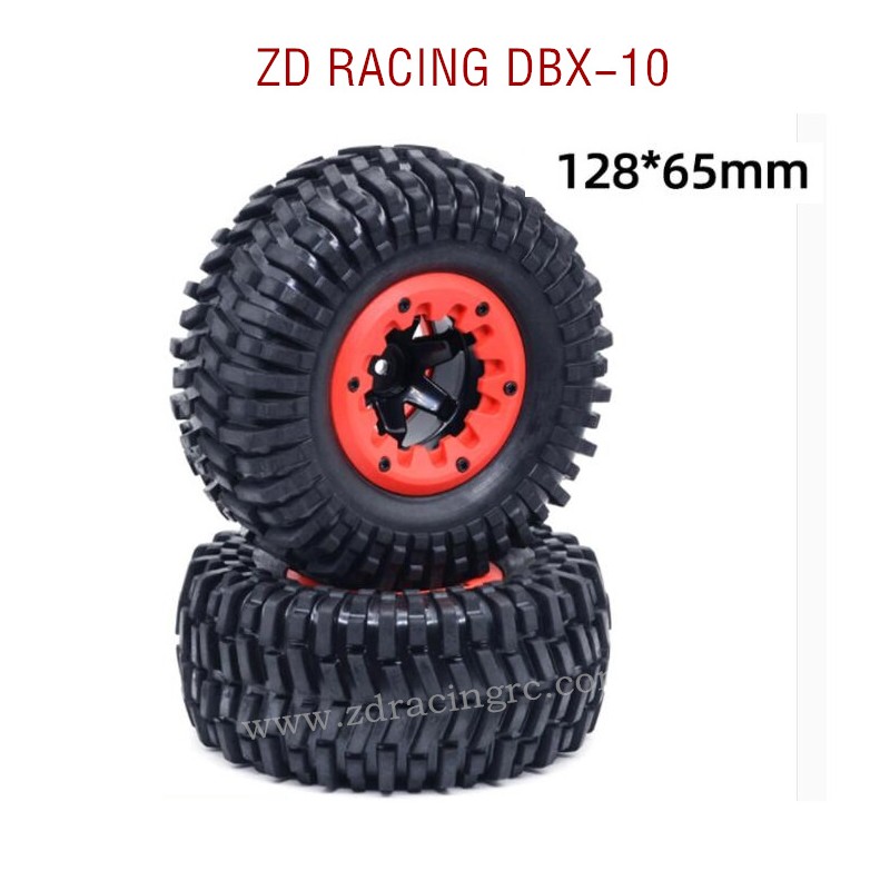 ZD RACING DBX-10 RC Car Parts Wheel Assembly 7544 red