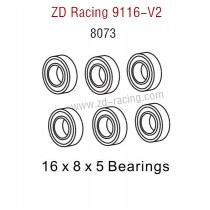 ZD Racing 9116-V2 Parts 16X8X5 Bearings 8073