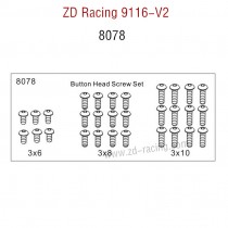 ZD Racing 9116-V2 Parts Button Head Screw Set 8078