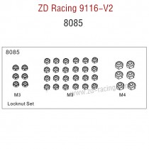 ZD Racing 9116-V2 Parts Locknut Set 8085