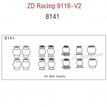 ZD Racing 9116-V2 Parts All Ball Heads 8141