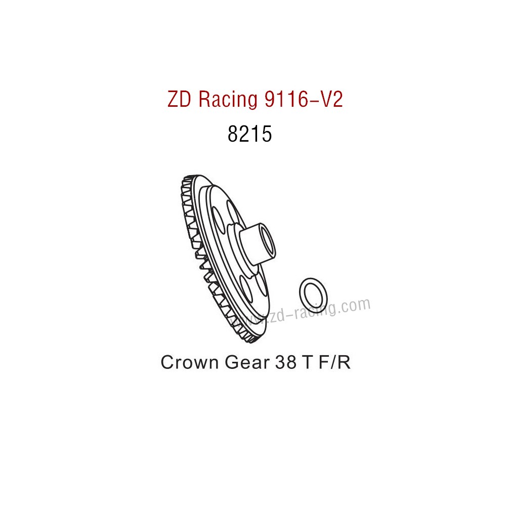 ZD Racing 9116-V2 Parts Crown Gear 38T front or Read 8215