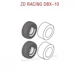 ZD RACING DBX-10 RC Car Parts Tire and Inserts front 7551