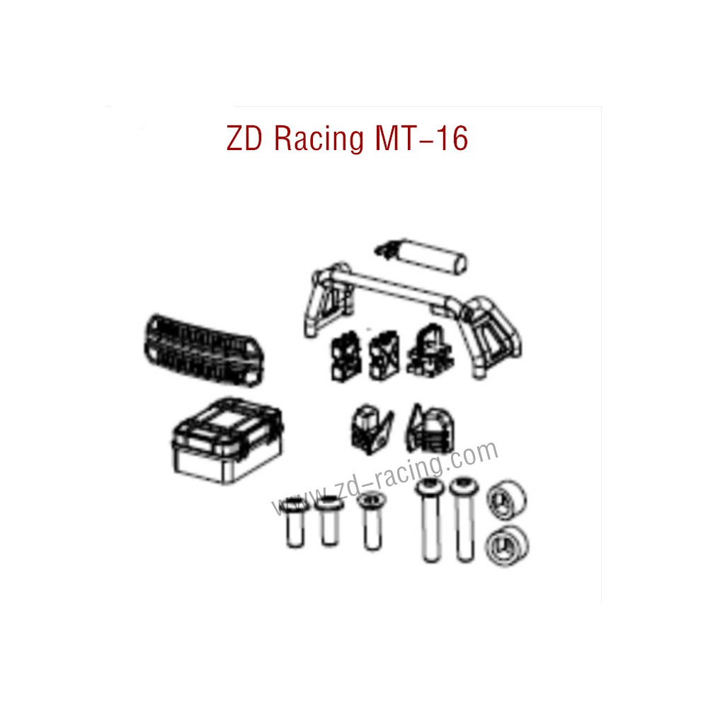 ZD Racing MT16 Parts Car shell trim assembly 16020