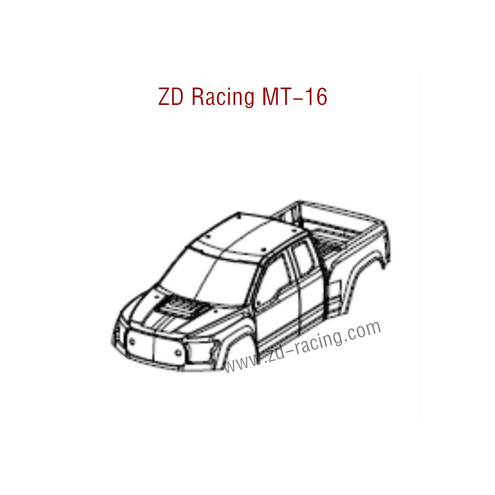 ZD Racing MT16 Parts PVC car body 16030