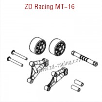 ZD Racing MT16 Parts Head wheel assembly 16048