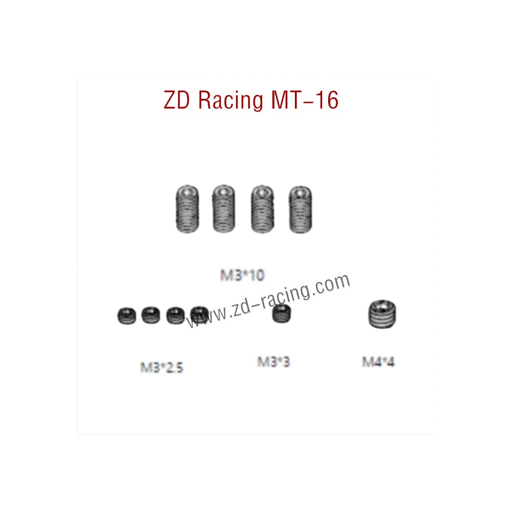 ZD Racing MT16 Parts Machine screw 16065