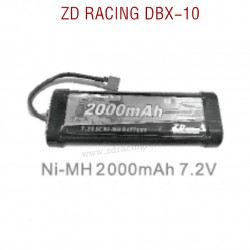 ZD RACING DBX-10 RC Car Parts Ni-MH 2000mAh 7.2V Battery 7568