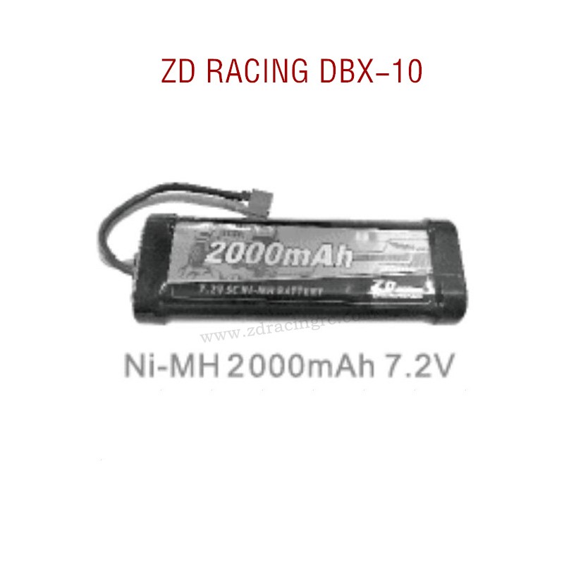 ZD RACING DBX-10 RC Car Parts Ni-MH 2000mAh 7.2V Battery 7568