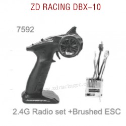 ZD RACING DBX-10 RC Car Parts 2.4G Radio Brushed 2H1 ESC