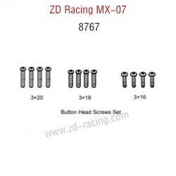 ZD Racing MX-07 RC Car Parts Button Head Screws Set