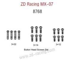 ZD Racing MX-07 RC Car Parts Button Head Screws Set 8768