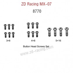 ZD Racing MX-07 RC Car Parts Button Head Screws Set 8770