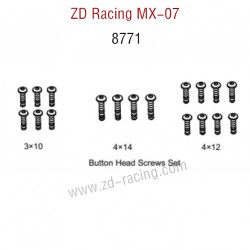 ZD Racing MX-07 RC Car Parts Button Head Screws Set 8771