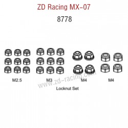 ZD Racing MX-07 RC Car Parts Lock Nut Set 8778