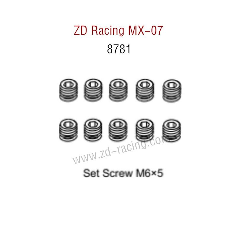 ZD Racing MX-07 RC Car Parts Screw 8781