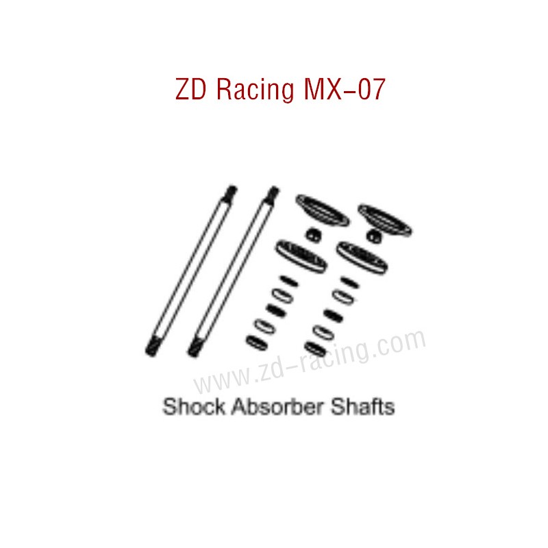 ZD Racing MX-07 RC Car Parts Shock Absorbers Shafts 8703