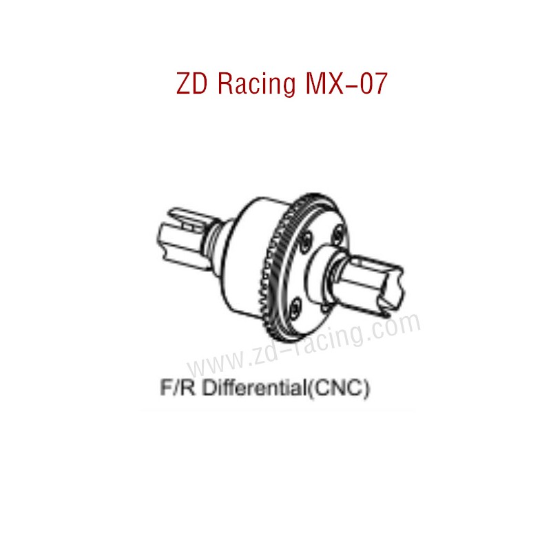 ZD Racing MX-07 RC Car Parts F/R Differential Gear CNC 8706