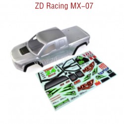 ZD Racing MX-07 RC Car Parts Car Body and sticker silver