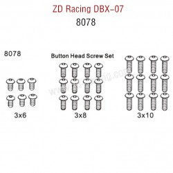 ZD Racing DBX 07 RC Car Parts Button Head Screws 8078