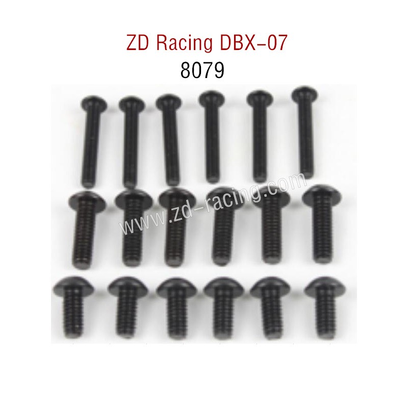 ZD Racing DBX 07 RC Car Parts button head screw set 8079