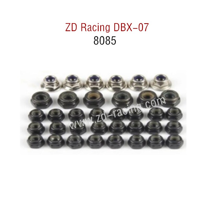 ZD Racing DBX 07 RC Car Parts Hex Nuts M3 8085