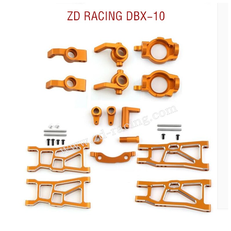 ZD RACING DBX-10 RC Car Upgrade Parts Metal Parts Kit orange