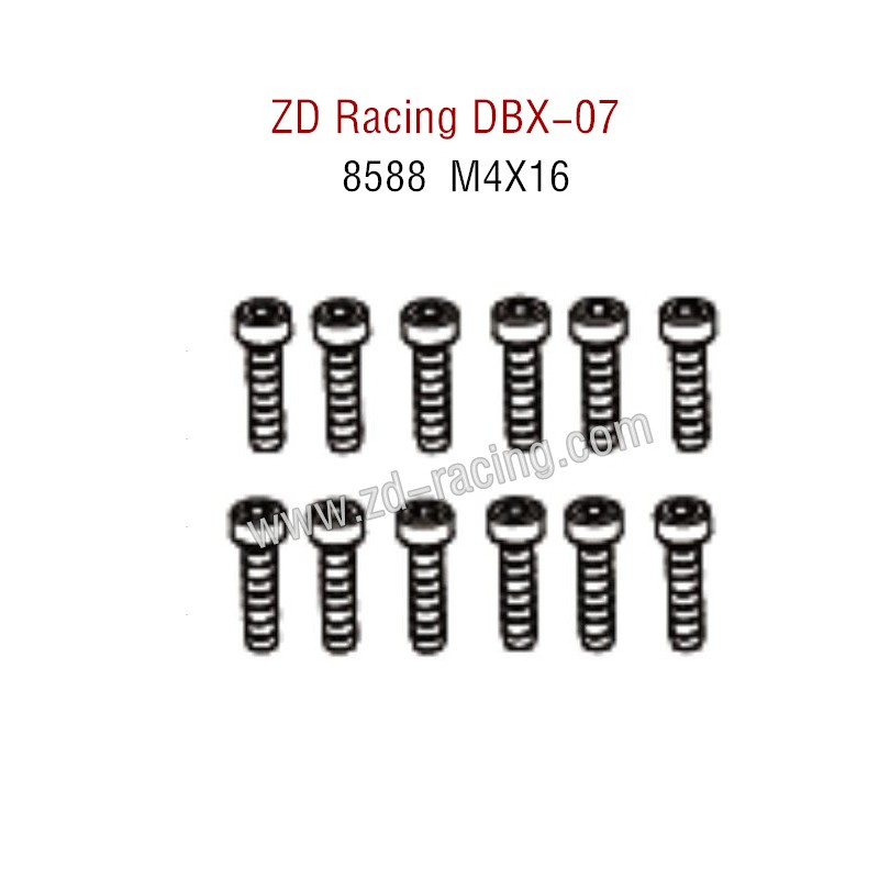 ZD Racing DBX 07 RC Car Parts Cap Screws M4X16 8588