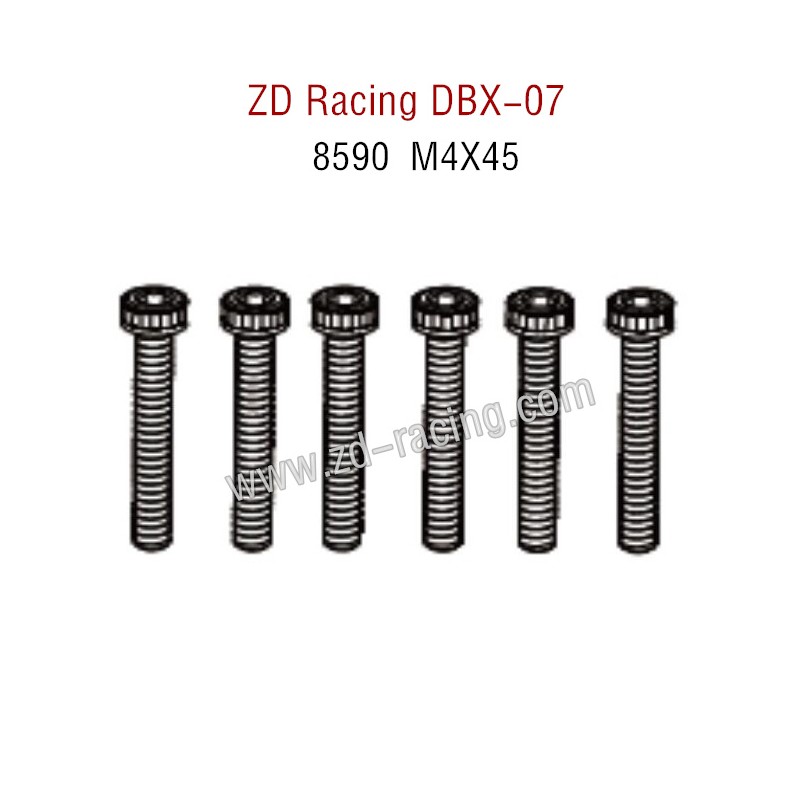 ZD Racing DBX 07 RC Car Parts Cap Screws M4X45 8590