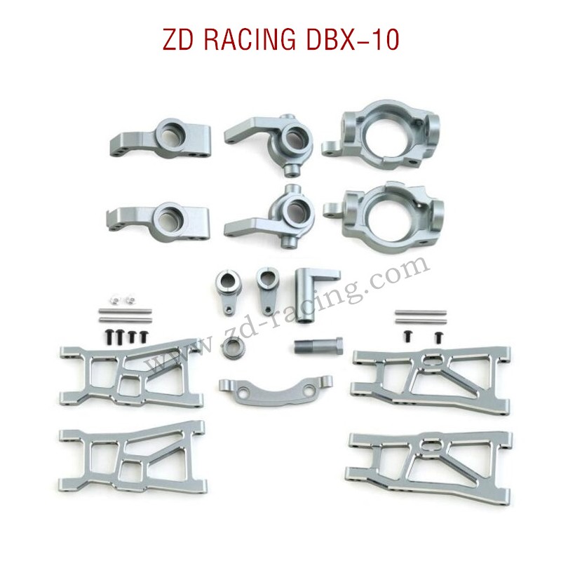 ZD RACING DBX-10 RC Car Upgrade Parts Metal Parts Kit silver