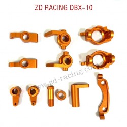 ZD RACING DBX-10 RC Car Upgrade Parts Front and Rear Wheel Cups orange