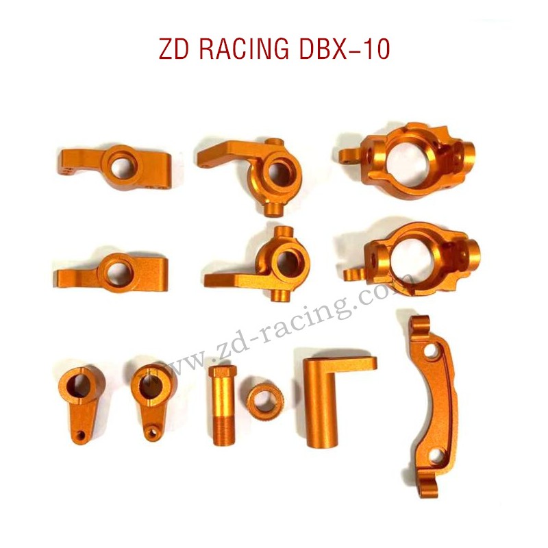 ZD RACING DBX-10 RC Car Upgrade Parts Front and Rear Wheel Cups orange