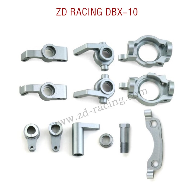 ZD RACING DBX-10 RC Car Upgrade Parts Front and Rear Wheel Cups silver