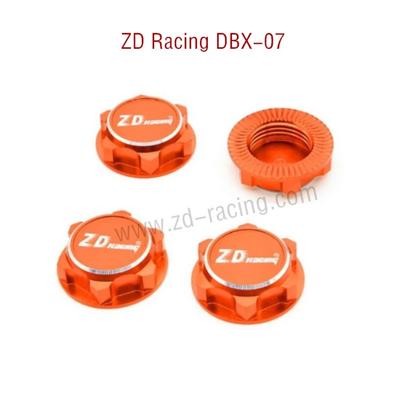 ZD Racing DBX 07 RC Car Parts Wheel Nut CNC 8556 orange