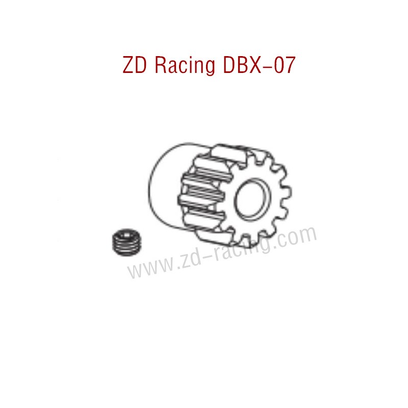 ZD Racing DBX 07 RC Car Parts Motor Gear 12T 8629