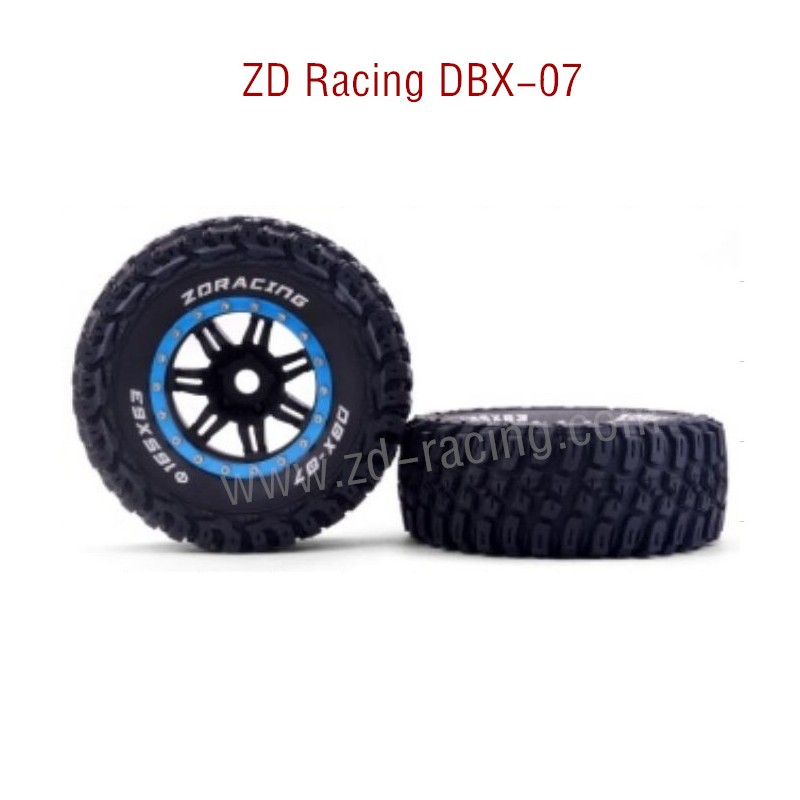 ZD Racing DBX 07 RC Car Parts Tires assembly 8642 blue